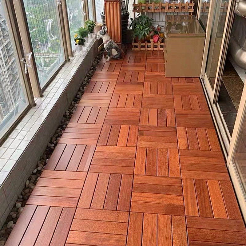 Lisslune | Modern Style Square Wood Flooring Corrosion Resistant Outdoor Wood Flooring