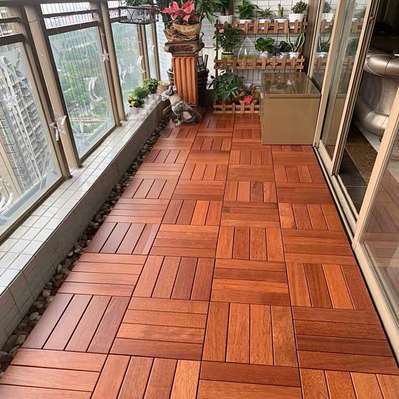 Lisslune | Modern Style Square Wood Flooring Corrosion Resistant Outdoor Wood Flooring
