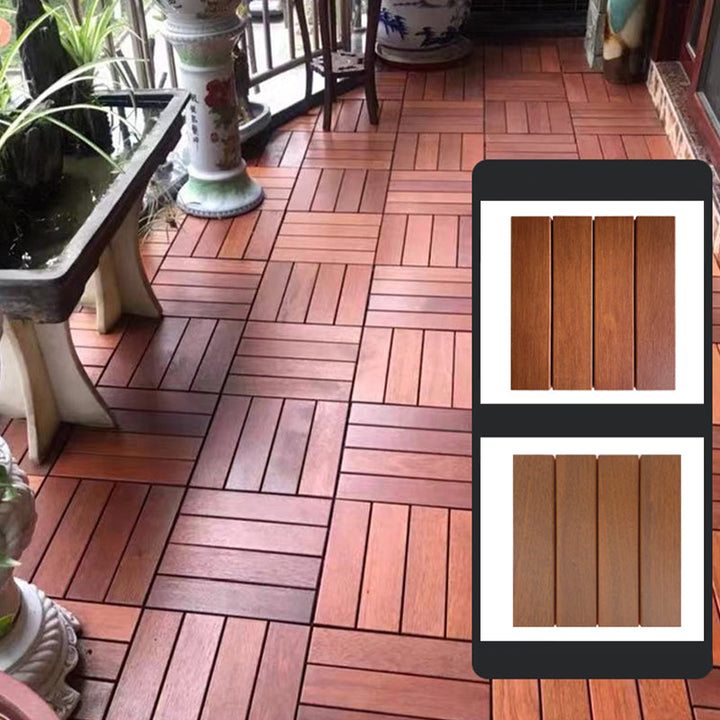 Lisslune | Modern Style Square Wood Flooring Corrosion Resistant Outdoor Wood Flooring