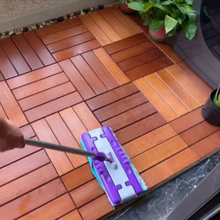 Lisslune | Modern Style Square Wood Flooring Corrosion Resistant Outdoor Wood Flooring