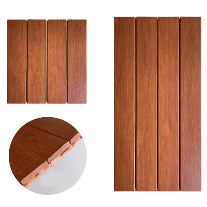 Lisslune | Modern Style Square Wood Flooring Corrosion Resistant Outdoor Wood Flooring