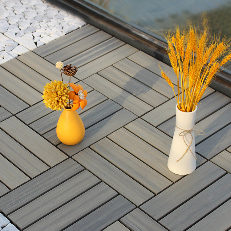 Lisslune | Deck Plank drilled hardwood tiles exterior flooring