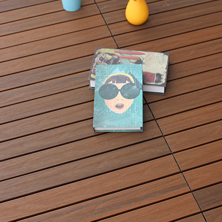 Lisslune | Deck Plank drilled hardwood tiles exterior flooring