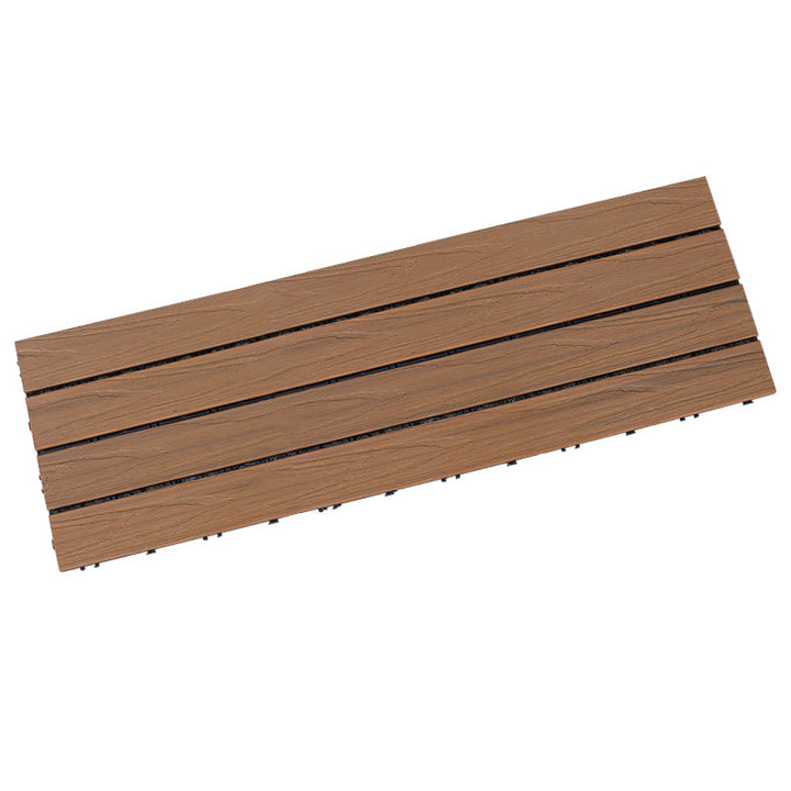 Lisslune | Deck Plank drilled hardwood tiles exterior flooring
