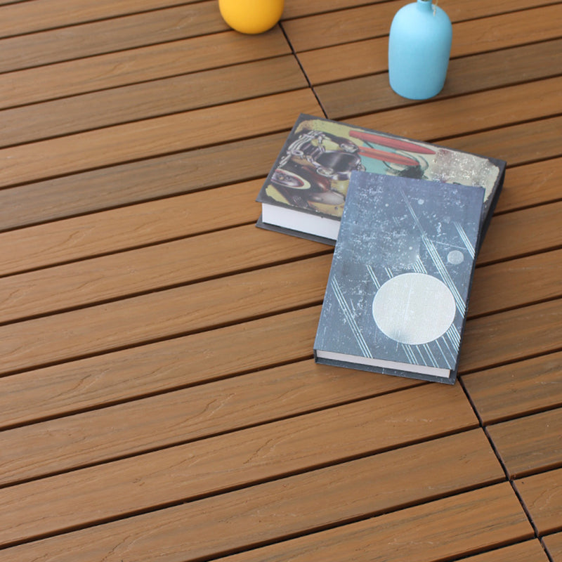 Lisslune | Deck Plank drilled hardwood tiles exterior flooring