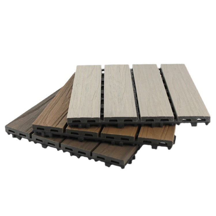 Lisslune | Deck Plank drilled hardwood tiles exterior flooring