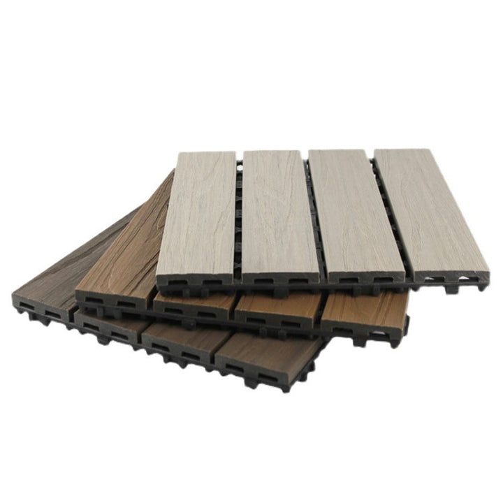 Lisslune | Deck Plank drilled hardwood tiles exterior flooring