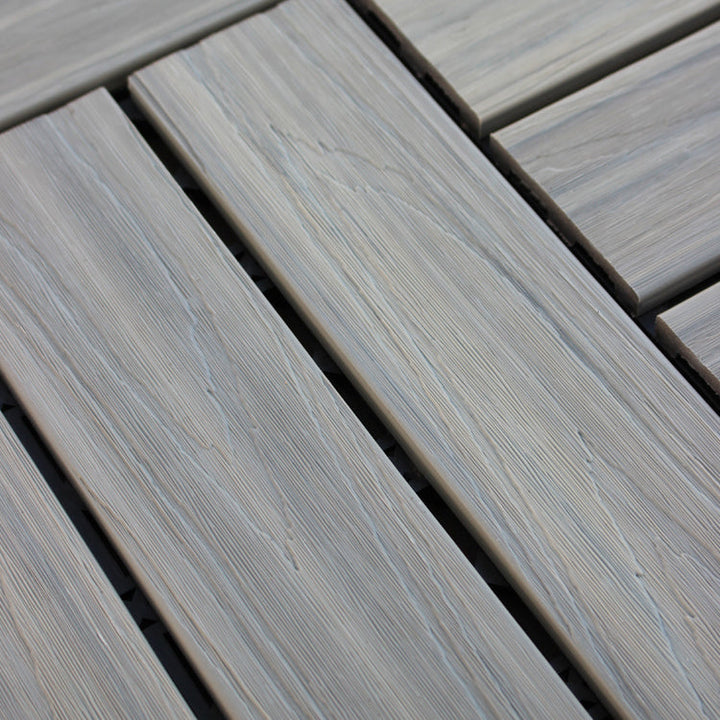 Lisslune | Deck Plank drilled hardwood tiles exterior flooring