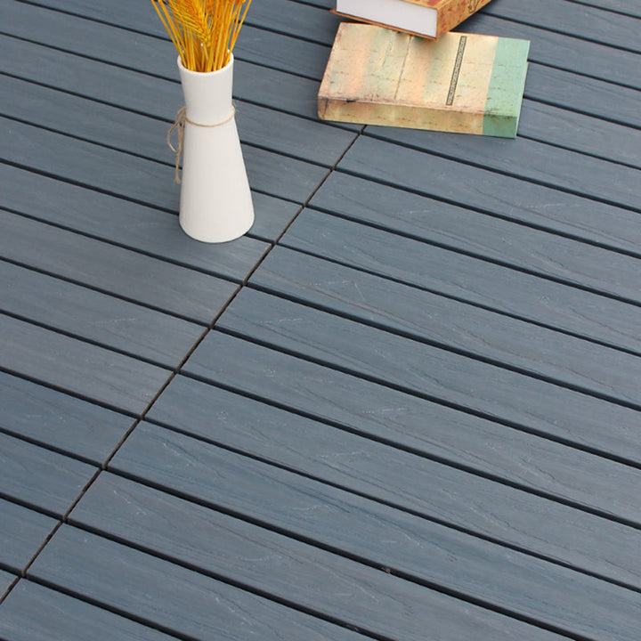 Lisslune | Deck Plank drilled hardwood tiles exterior flooring