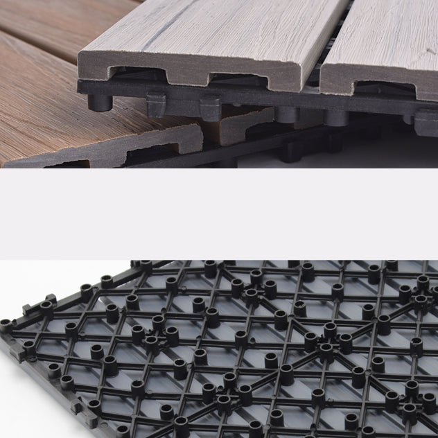 Lisslune | Deck Plank drilled hardwood tiles exterior flooring