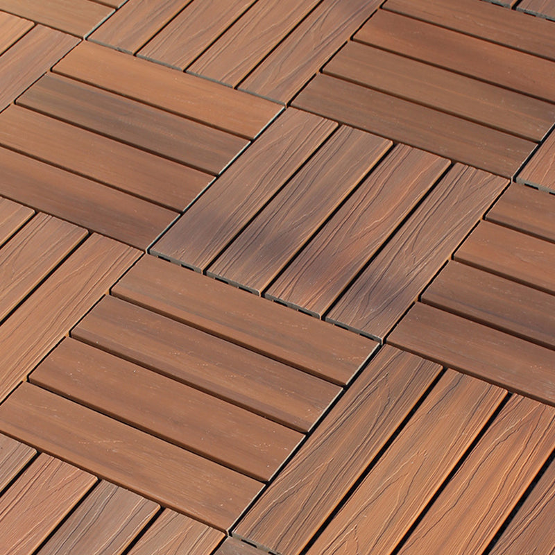 Lisslune | Deck Plank drilled hardwood tiles exterior flooring