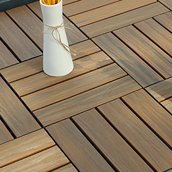Lisslune | Deck Plank drilled hardwood tiles exterior flooring