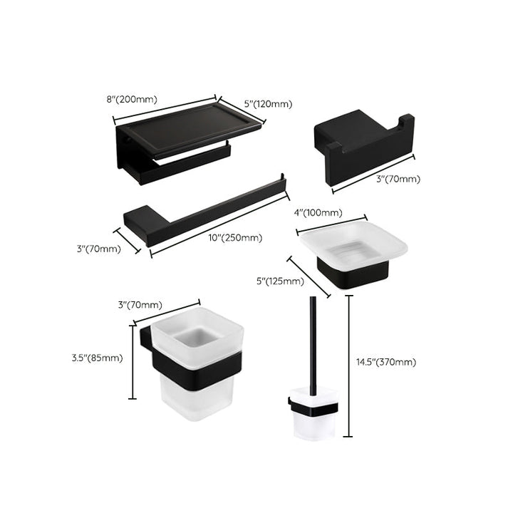 Lisslune | Traditional Bathroom Accessories Hardware Set in Black Metal