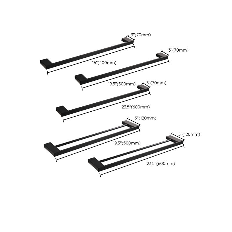 Lisslune | Traditional Bathroom Accessories Hardware Set in Black Metal