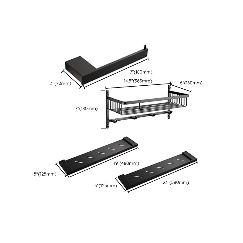 Lisslune | Traditional Bathroom Accessories Hardware Set in Black Metal