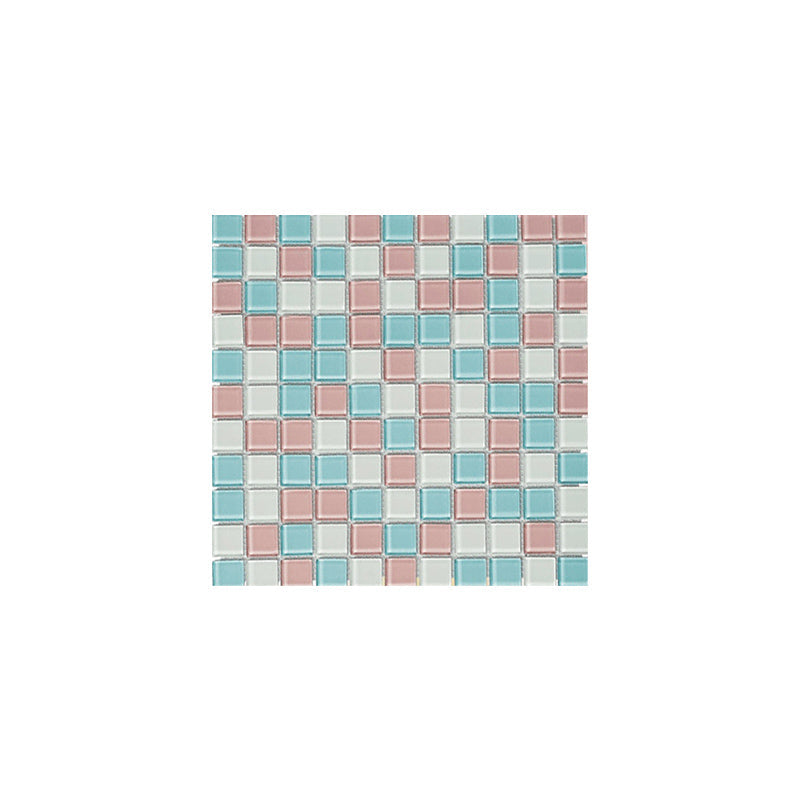 Lisslune | 12" x 12" Peel & Stick Glass Square Grid Mosaic Peel and Stick Tile 10-Pack