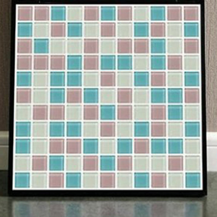 Lisslune | 12" x 12" Peel & Stick Glass Square Grid Mosaic Peel and Stick Tile 10-Pack