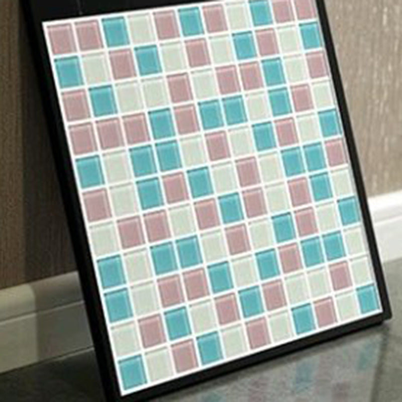 Lisslune | 12" x 12" Peel & Stick Glass Square Grid Mosaic Peel and Stick Tile 10-Pack