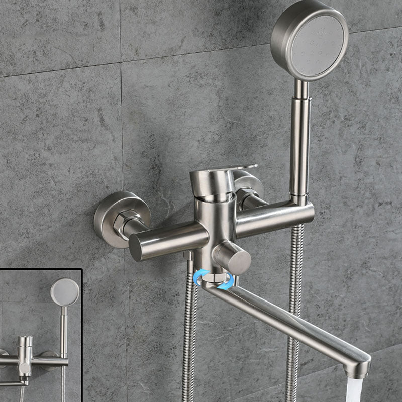 Lisslune | Bathroom Bathtub Faucet Lever Handheld Shower Bathtub Faucet
