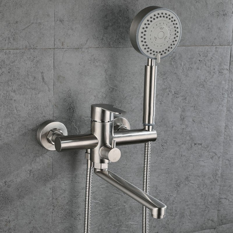 Lisslune | Bathroom Bathtub Faucet Lever Handheld Shower Bathtub Faucet