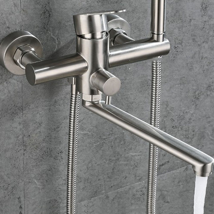 Lisslune | Bathroom Bathtub Faucet Lever Handheld Shower Bathtub Faucet