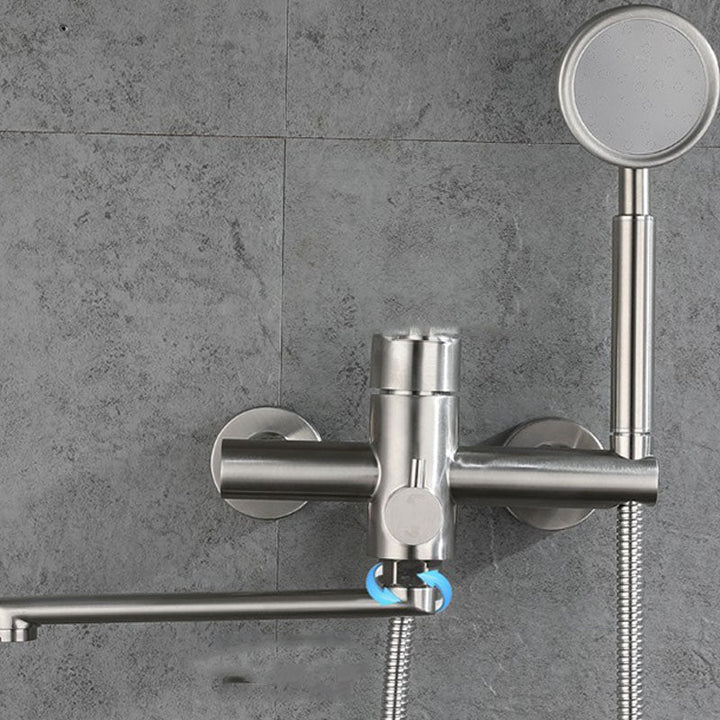 Lisslune | Bathroom Bathtub Faucet Lever Handheld Shower Bathtub Faucet