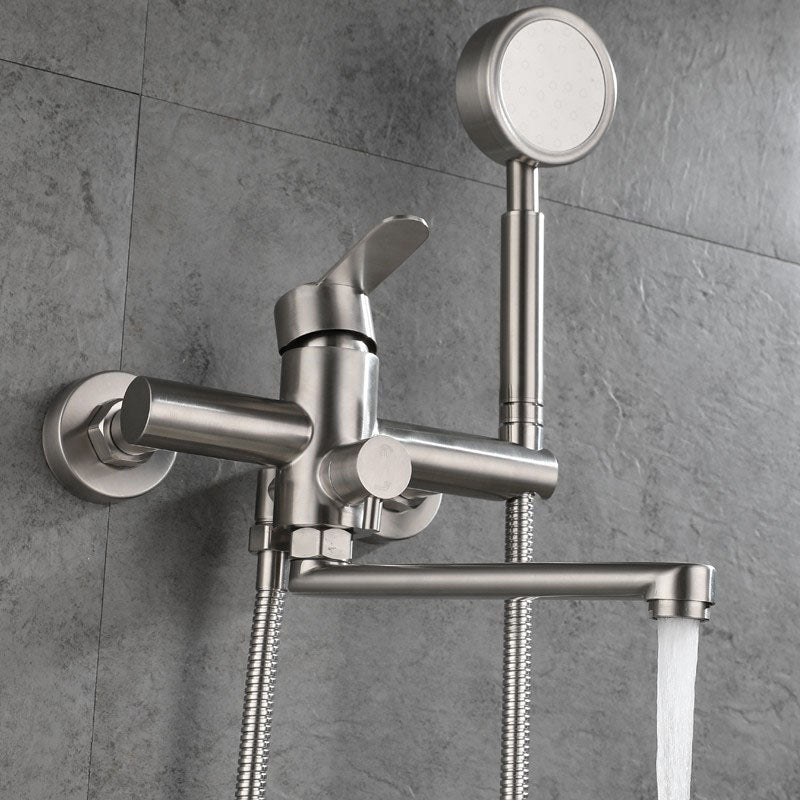 Lisslune | Bathroom Bathtub Faucet Lever Handheld Shower Bathtub Faucet