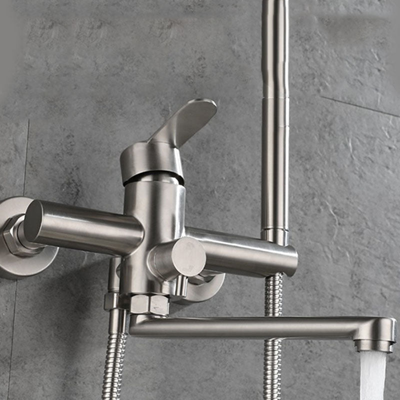 Lisslune | Bathroom Bathtub Faucet Lever Handheld Shower Bathtub Faucet