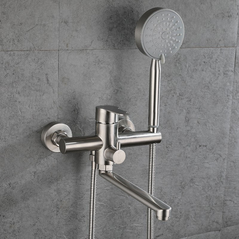 Lisslune | Bathroom Bathtub Faucet Lever Handheld Shower Bathtub Faucet