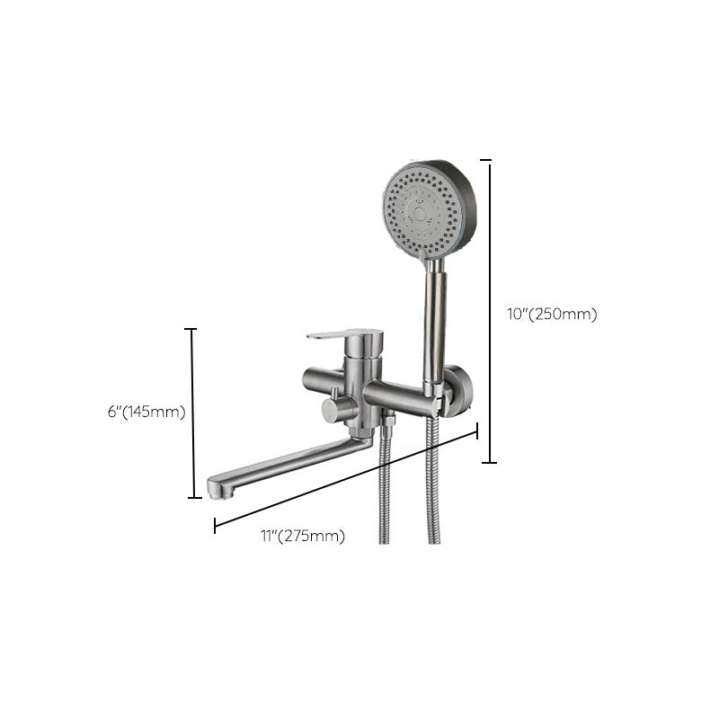 Lisslune | Bathroom Bathtub Faucet Lever Handheld Shower Bathtub Faucet
