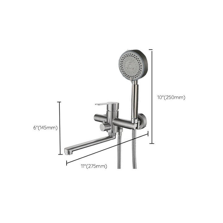 Lisslune | Bathroom Bathtub Faucet Lever Handheld Shower Bathtub Faucet