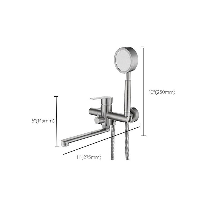 Lisslune | Bathroom Bathtub Faucet Lever Handheld Shower Bathtub Faucet