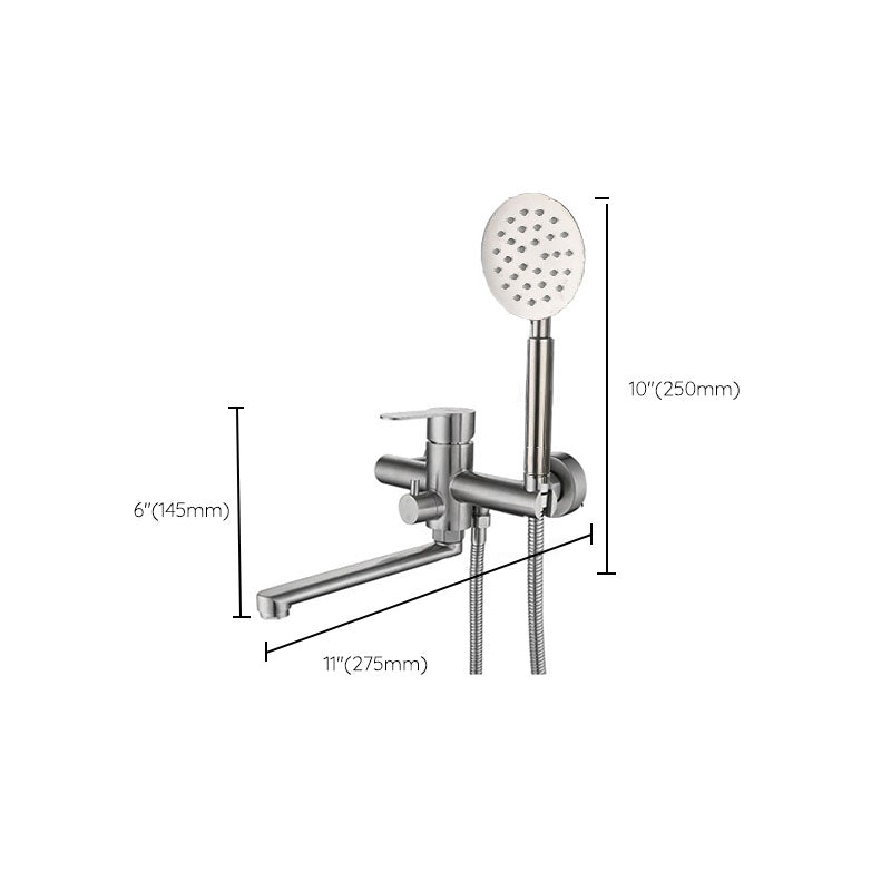 Lisslune | Bathroom Bathtub Faucet Lever Handheld Shower Bathtub Faucet