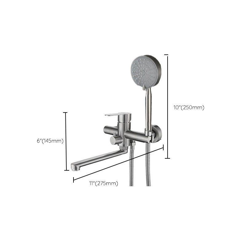 Lisslune | Bathroom Bathtub Faucet Lever Handheld Shower Bathtub Faucet