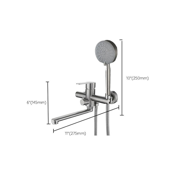 Lisslune | Bathroom Bathtub Faucet Lever Handheld Shower Bathtub Faucet