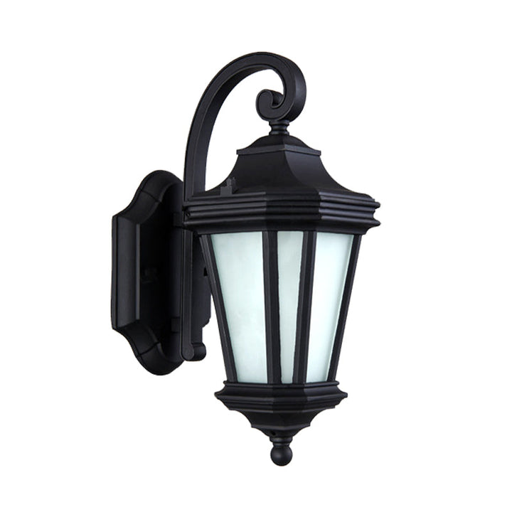 Skørter | 1 Head Twisted Arm Wall Lamp Country Black Finish Opal Glass Wall Mount Fixture