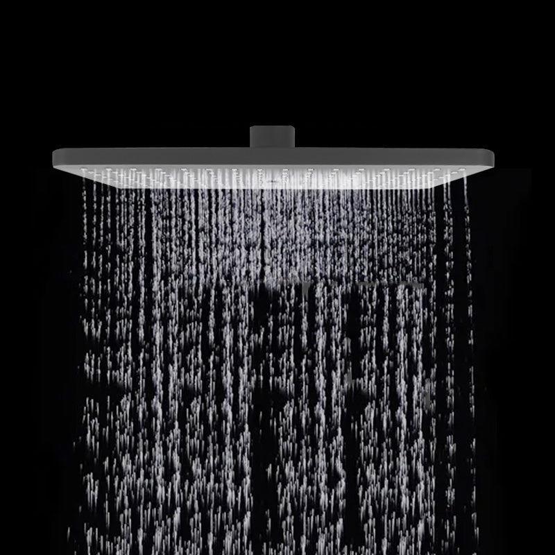 Lisslune | Rectangular Gray Showerhead Combo Standard Spray Pattern Showerhead