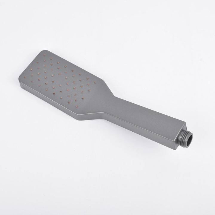 Lisslune | Rectangular Gray Showerhead Combo Standard Spray Pattern Showerhead