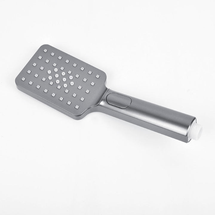 Lisslune | Rectangular Gray Showerhead Combo Standard Spray Pattern Showerhead