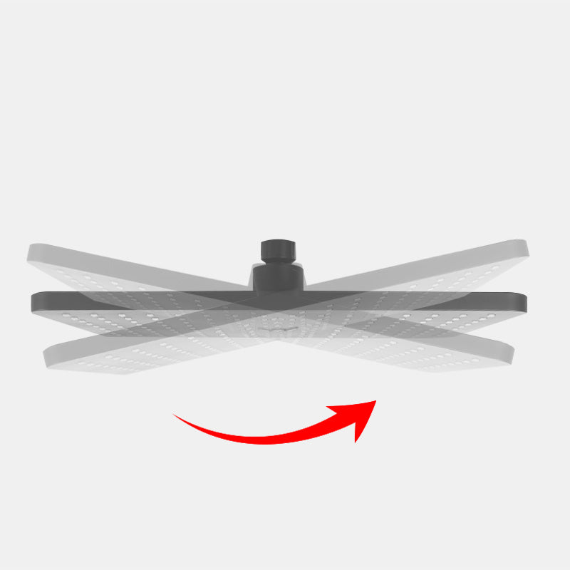 Lisslune | Rectangular Gray Showerhead Combo Standard Spray Pattern Showerhead