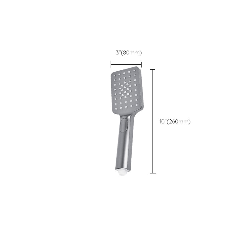 Lisslune | Rectangular Gray Showerhead Combo Standard Spray Pattern Showerhead