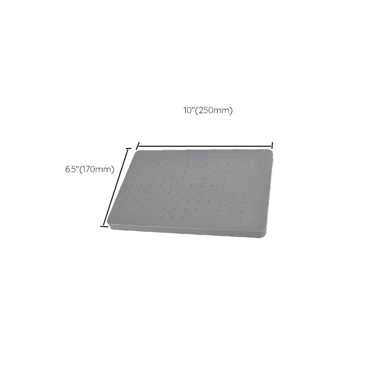 Lisslune | Rectangular Gray Showerhead Combo Standard Spray Pattern Showerhead