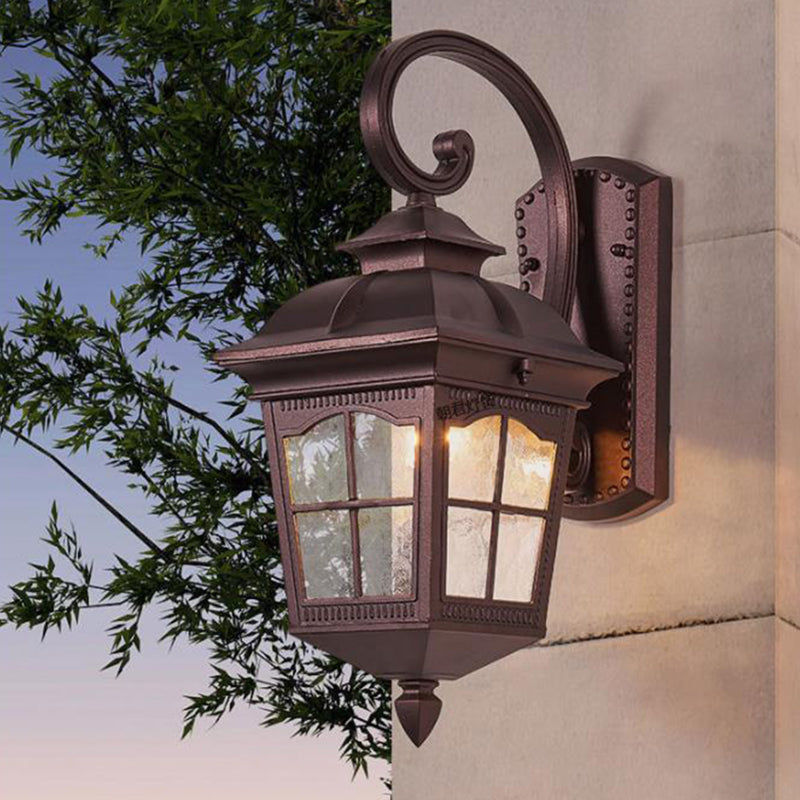 Skørter | Water Glass Dark Coffee Wall Light Swivel Arm 1 Light Country Style Wall Mounted Lighting