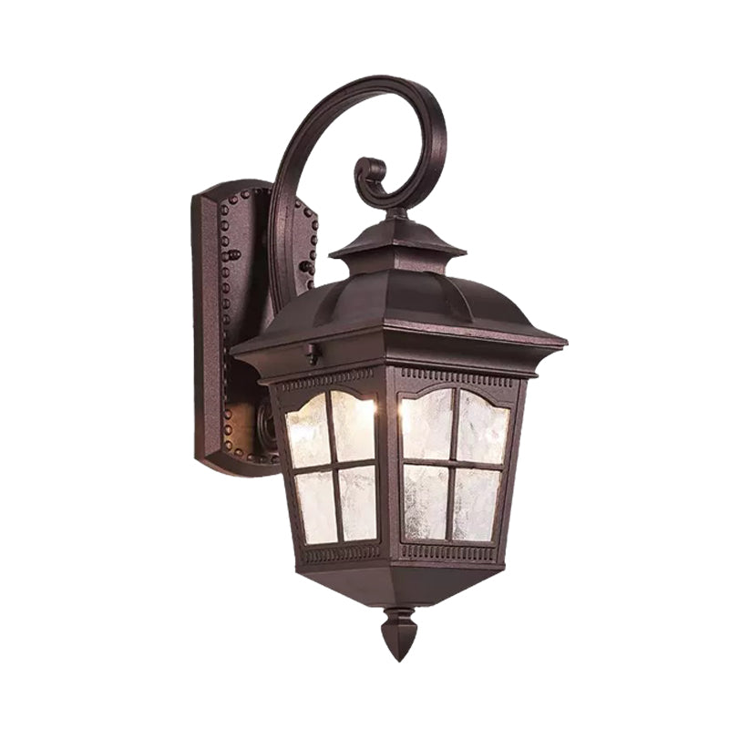 Skørter | Water Glass Dark Coffee Wall Light Swivel Arm 1 Light Country Style Wall Mounted Lighting