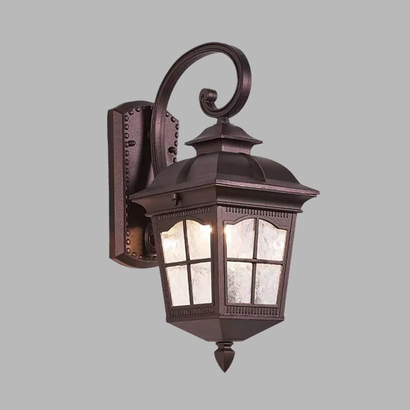 Skørter | Water Glass Dark Coffee Wall Light Swivel Arm 1 Light Country Style Wall Mounted Lighting