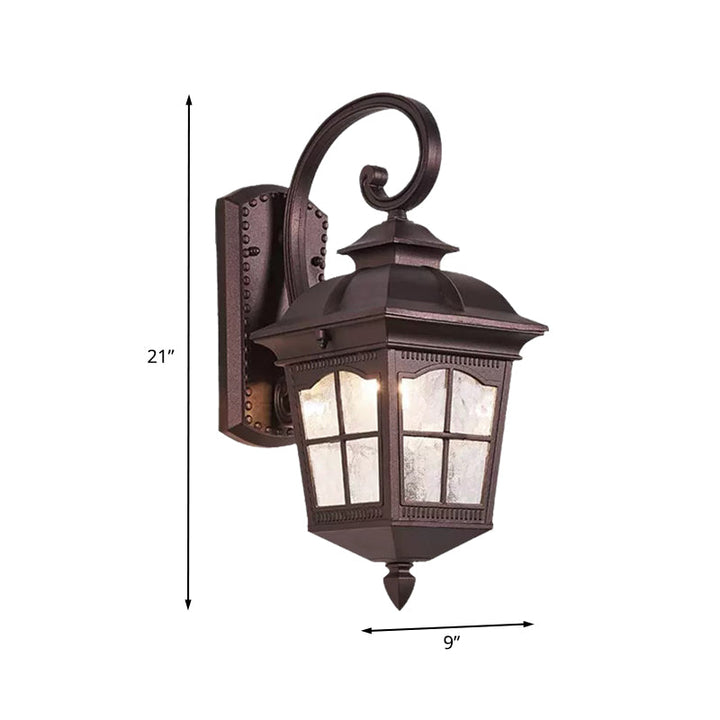 Skørter | Water Glass Dark Coffee Wall Light Swivel Arm 1 Light Country Style Wall Mounted Lighting