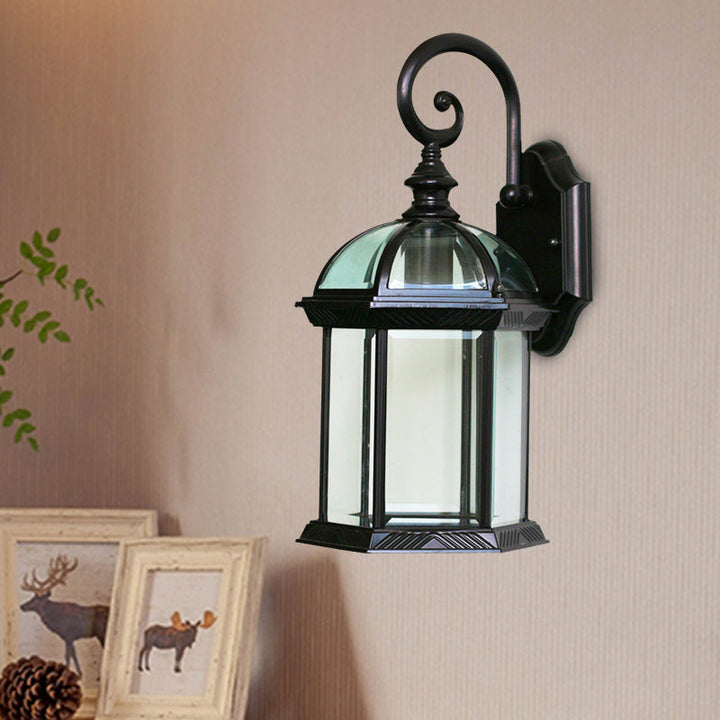 Skørter | Birdcage Wall Mounted Light Rural Clear/Heard Glass 1-Head Black/Bronze Finish Wall Lamp