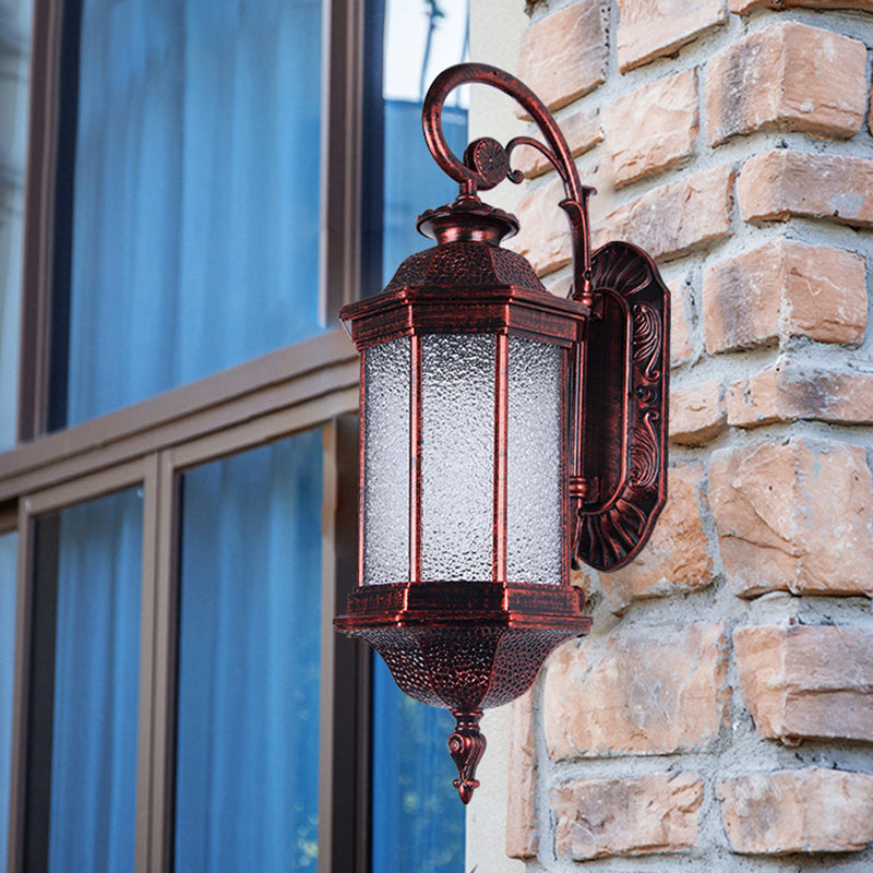 Skørter | Copper 1-Head Wall Light Country House Style Water Glass Verum Wall Lighting Ideas with Tiger Stripe Design
