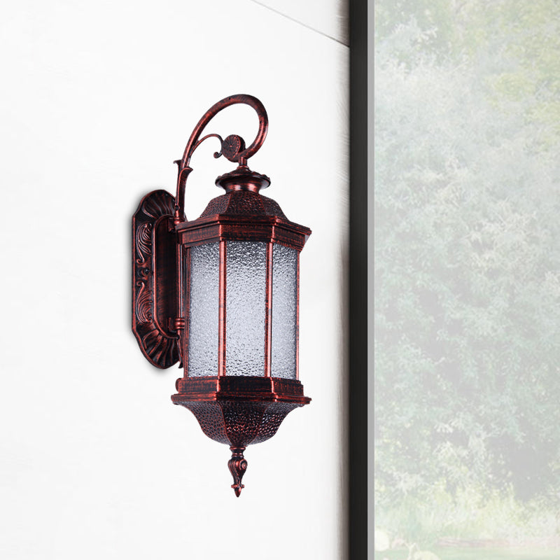 Skørter | Copper 1-Head Wall Light Country House Style Water Glass Verum Wall Lighting Ideas with Tiger Stripe Design