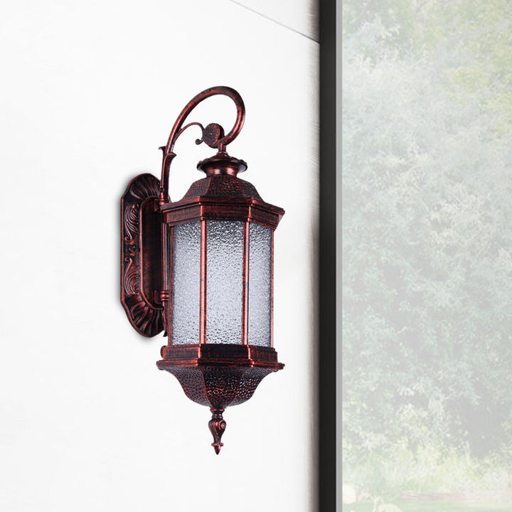 Skørter | Copper 1-Head Wall Light Country House Style Water Glass Verum Wall Lighting Ideas with Tiger Stripe Design